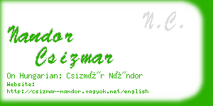 nandor csizmar business card